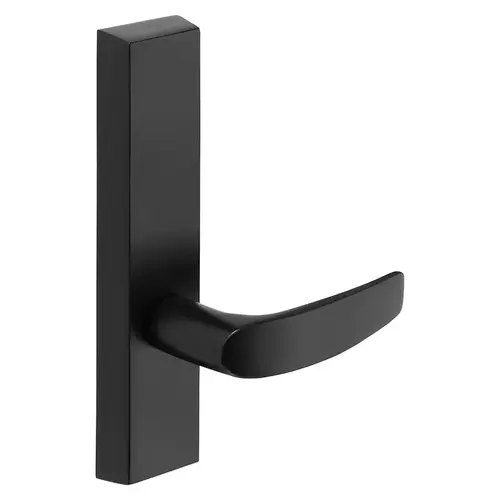 Grade 1 Exit Device Trim, Dummy, Freewheeling Trim - No Outside Operation, For Surface Vertical Rod and Mortise (8700, 8900 Series) Devices, B Lever, RHR, Black Suede Powder Coat Black Suede Powder Coat