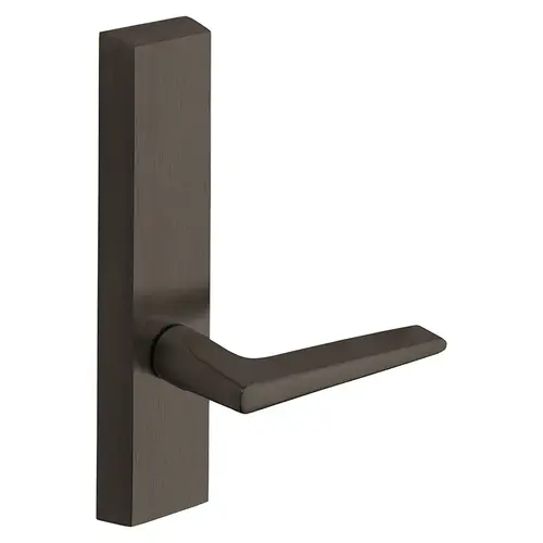 Grade 1 Exit Device Trim, Dummy, Freewheeling Trim - No Outside Operation, For Surface Vertical Rod and Mortise (8700, 8900 Series) Devices, F Lever, LHR, Dark Oxidized Bronze Dark Oxidized Bronze