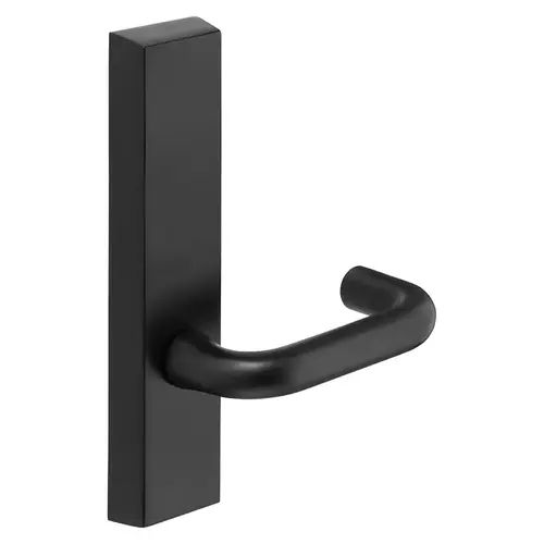 Grade 1 Exit Device Trim, Dummy, For Surface Vertical Rod and Mortise (8700, 8900 Series) Devices, J Lever, LHR, Black Suede Powder Coat Black Suede Powder Coat