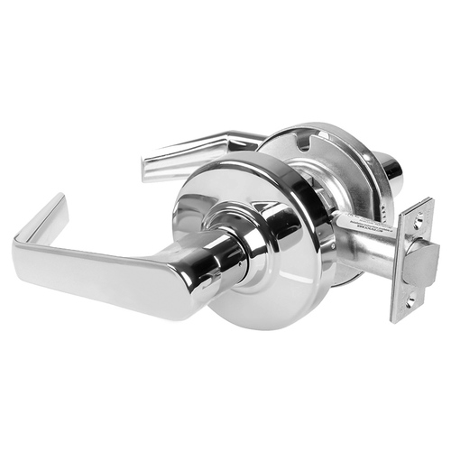 ALX Series Grade 2 Passage Saturn Lever Lock with 47267038 Springlatch and 47267101 ANSI Strike Bright Chrome Finish