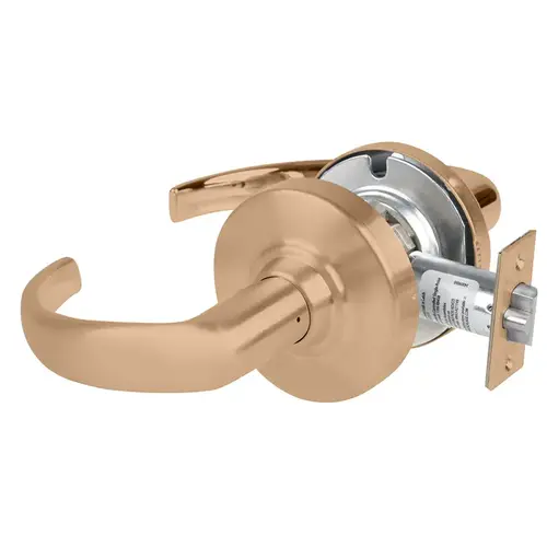 ALX Series Grade 2 Passage Sparta Lever Lock with 47267038 Springlatch and 47267101 ANSI Strike Satin Bronze Finish