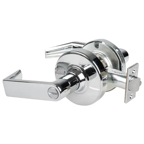 ALX Series Grade 2 Hospital Privacy Rhodes Lever Lock with 47267038 Springlatch and 47267101 ANSI Strike Bright Chrome Finish