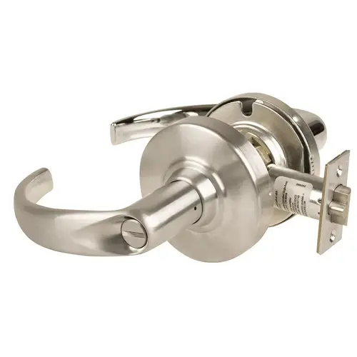 ALX Series Grade 2 Privacy Tactile Sparta Lever Lock with 47267038 Springlatch and 47267101 ANSI Strike Satin Nickel Finish