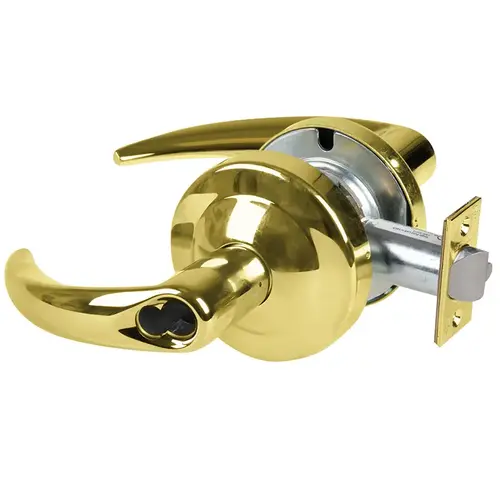 Cylindrical Lock Bright Brass