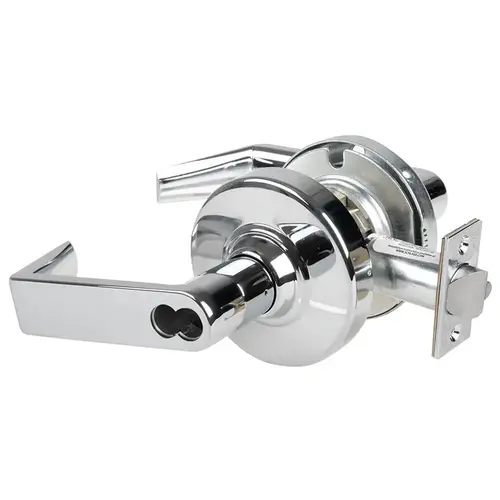 ALX Series Grade 2 Entry Office Rhodes Lever Lock with Sargent J-SAR Prep Less Core; 47267042 Deadlatch; and 47267101 ANSI Strike Bright Chrome Finish