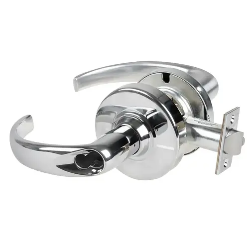 ALX Series Grade 2 Entry Office Tactile Sparta Lever Lock with Small Format IC Prep Less Core; 47267042 Deadlatch; and 47267101 ANSI Strike Bright Chrome Finish