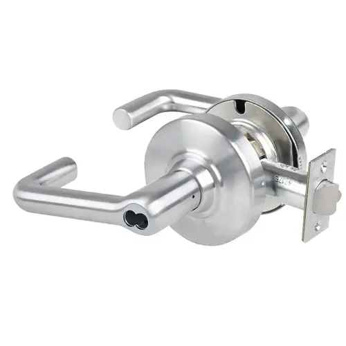 ALX Series Grade 2 Entry Tubular Lever Lock with Sargent J-SAR Prep Less Core; 47267042 Deadlatch; and 47267101 ANSI Strike Antimicrobial Satin Chrome Finish