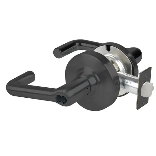 ALX Series Grade 2 Storeroom Tubular Lever Lock with Corbin J-CO6 Prep Less Core; 47267042 Deadlatch; and 47267101 ANSI Strike Matte Black Finish