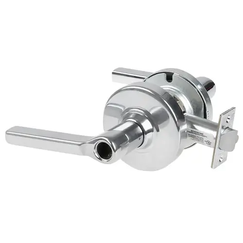 ALX Series Grade 2 Entry Latitude Lever Lock Less Cylinder with 47267042 Deadlatch and 47267101 ANSI Strike Bright Chrome Finish