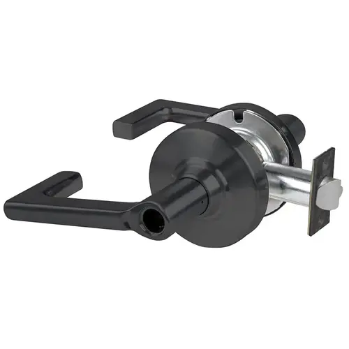 ALX Series Grade 2 Entry Office Tactile Longitude Lever Lock Less Cylinder with 47267042 Deadlatch and 47267101 ANSI Strike Matte Black Finish