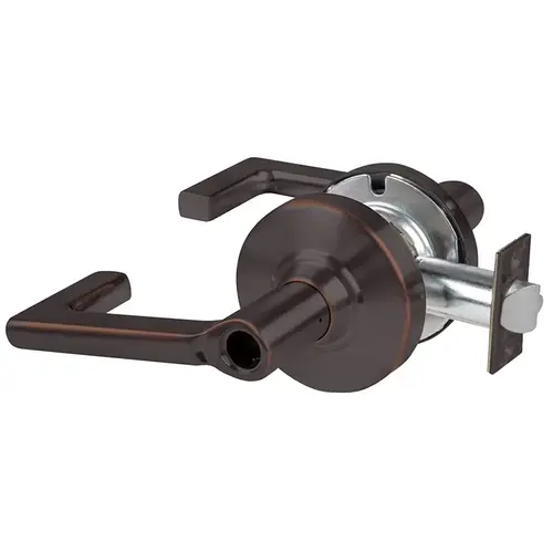 ALX Series Grade 2 Entry Tactile Longitude Lever Lock Less Cylinder with 47267042 Deadlatch and 47267101 ANSI Strike Aged Bronze Finish