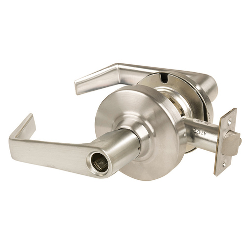 ALX Series Grade 2 Classroom Saturn Lever Lock Less Cylinder with 47267042 Deadlatch and 47267101 ANSI Strike Satin Nickel Finish