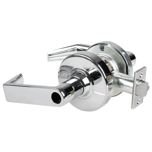 ALX Series Grade 2 Entry Rhodes Lever Lock with Sargent L-SAR Prep Less Cylinder; 47267042 Deadlatch; and 47267101 ANSI Strike Bright Chrome Finish