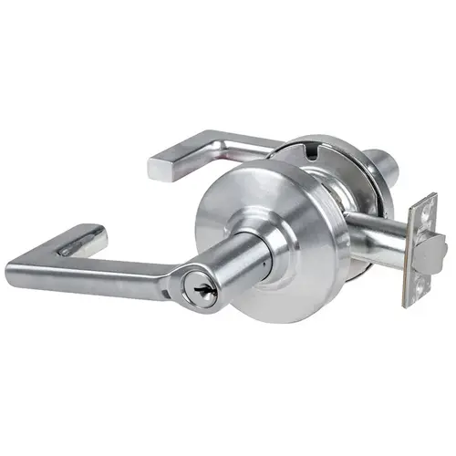 ND Series Vestibule C123 Keyway Longitude with 13-247 Latch 10-025 Strike Satin Chrome Finish