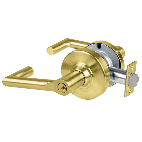 ND Series Vandlgard Entry C123 Keyway Boardwalk with 13-247 Latch 10-025 Strike Satin Brass Finish