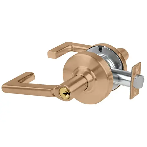 ND Series Vandlgard Vestibule C123 Keyway Longitude with 13-247 Latch 10-025 Strike Satin Bronze Finish