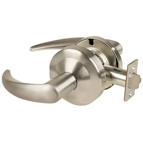 ALX Series Grade 2 Passage Omega Lever Lock with 47267038 Springlatch and 47267101 ANSI Strike Satin Nickel Finish