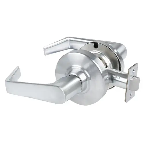 ALX Series Grade 2 Passage Saturn Lever Lock with 47267038 Springlatch and 47267101 ANSI Strike Antimicrobial Satin Chrome Finish