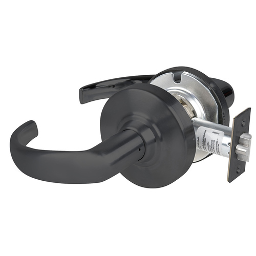 ALX Series Grade 2 Passage Sparta Lever Lock with 47267038 Springlatch and 47267101 ANSI Strike Matte Black Finish