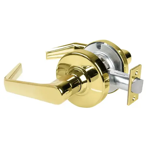 Grade 2 Passage Lock With Select Vandlgard, Saturn Lever, Bright Brass