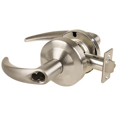 Lock Electric Cylindrical Lock Satin Nickel Plated Clear Coated