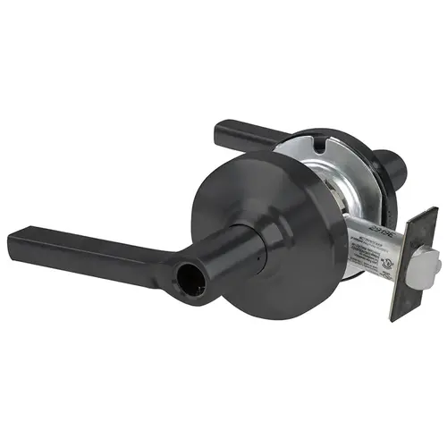 ALX Series Grade 2 Entry Office Tactile Latitude Lever Lock Less Cylinder with 47267042 Deadlatch and 47267101 ANSI Strike Matte Black Finish