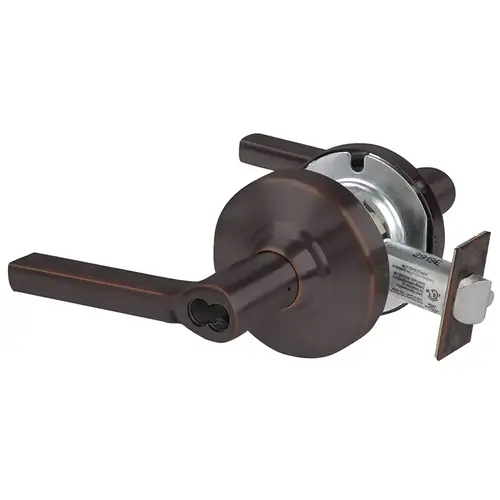 Grade 1 Corridor Lock, Latitude Lever, Schlage FSIC Prep Less Core, 3-3/4" Backset, Aged Bronze Finish, Non-Handed Aged Bronze