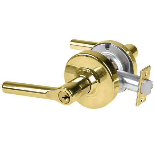 Cylindrical Lock Bright Brass