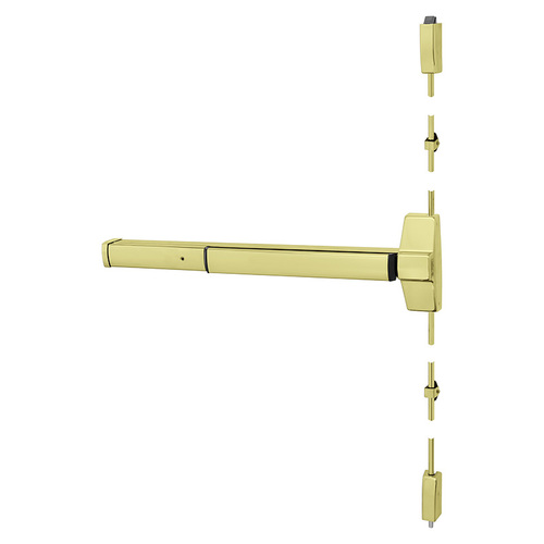 Electrified Exit Device Bright Brass