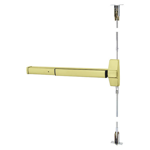 Electrified Exit Device Bright Brass