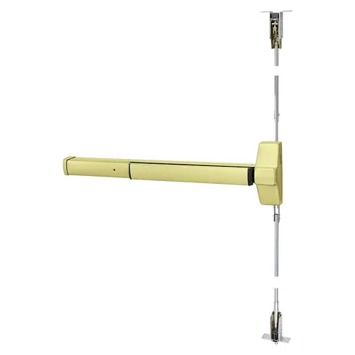 Electrified Exit Device Satin Brass