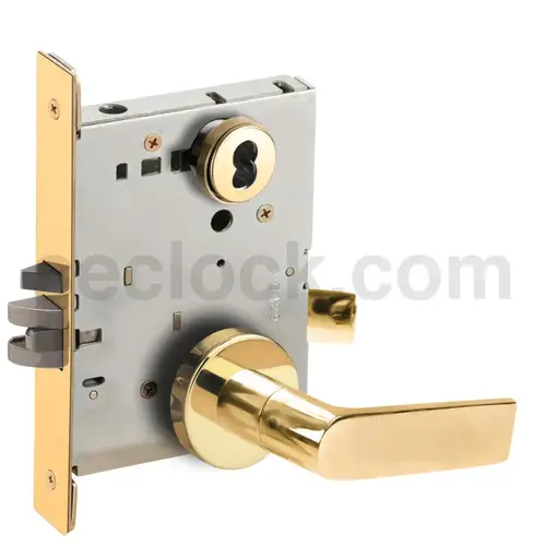 Mortise Lock Bright Brass