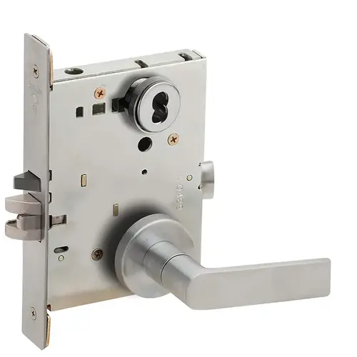 Mortise Lock Satin Stainless Steel Antimicrobial Coated