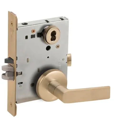 Mortise Lock Satin Brass Blackened Satin Relieved Clear Coated