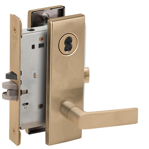 Lock Mortise Lock Satin Brass Blackened Satin Relieved Clear Coated