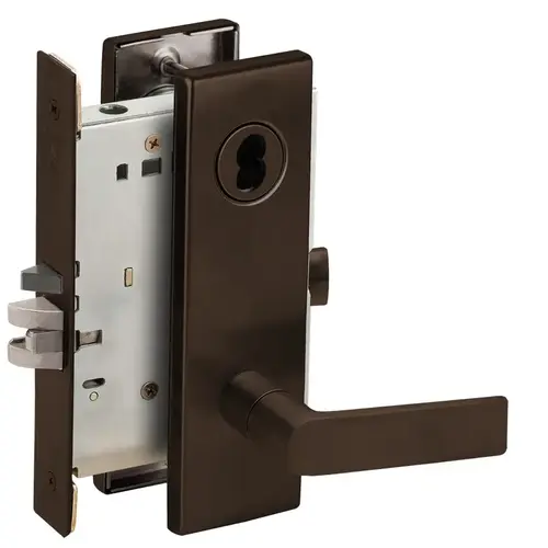 Mortise Lock Dark Oxidized Satin Bronze Oil Rubbed