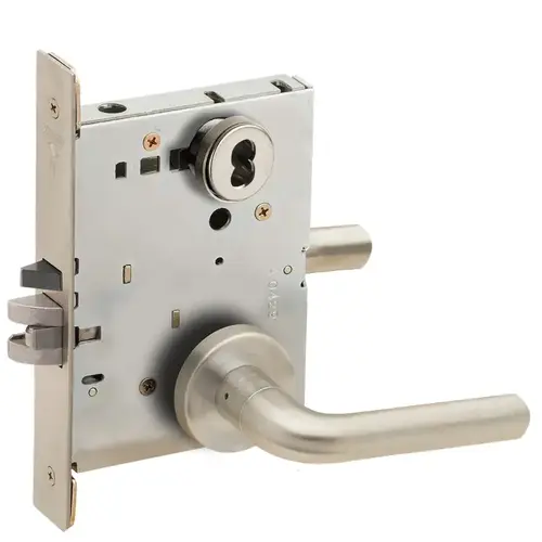 Lock Mortise Lock Satin Nickel Plated Clear Coated