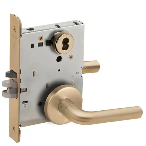 Lock Mortise Lock Satin Brass Blackened Satin Relieved Clear Coated