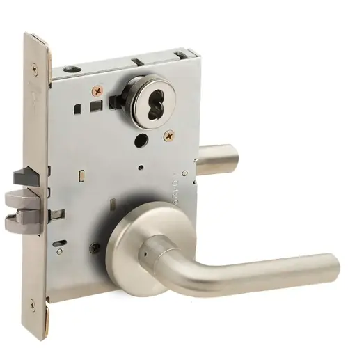 Lock Mortise Lock Satin Nickel Plated Clear Coated