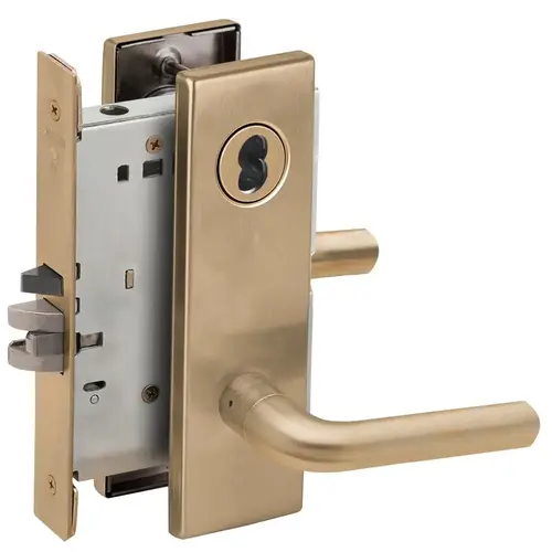 Lock Mortise Lock Satin Brass Blackened Satin Relieved Clear Coated