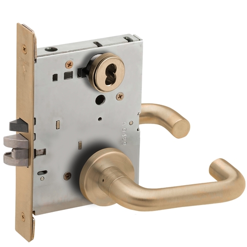 Mortise Lock Satin Brass Blackened Satin Relieved Clear Coated