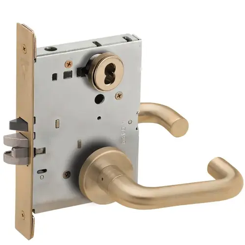 Lock Mortise Lock Satin Brass Blackened Satin Relieved Clear Coated