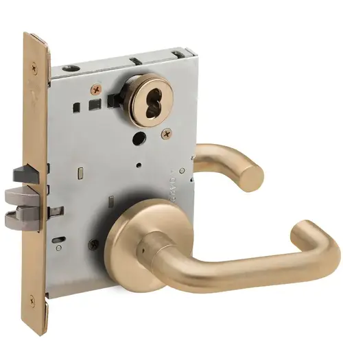 Mortise Lock Satin Brass Blackened Satin Relieved Clear Coated