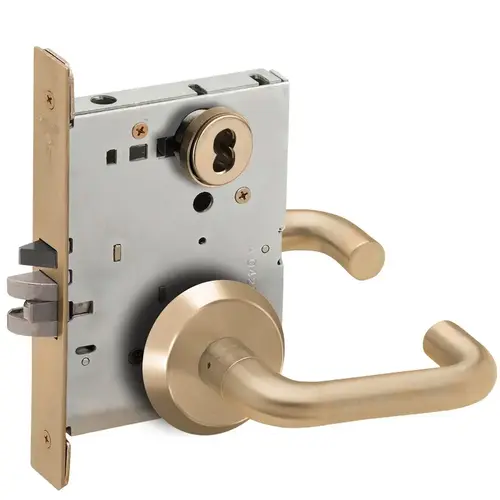 Mortise Lock Satin Brass Blackened Satin Relieved Clear Coated