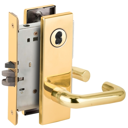 Lock Mortise Lock Bright Brass