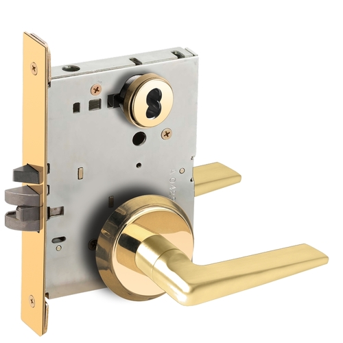 Mortise Lock Bright Brass