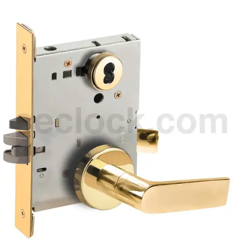 Mortise Lock Bright Brass