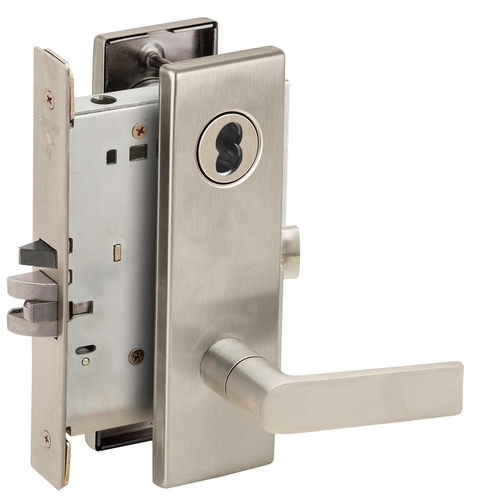 Lock Mortise Lock Satin Nickel Plated Clear Coated