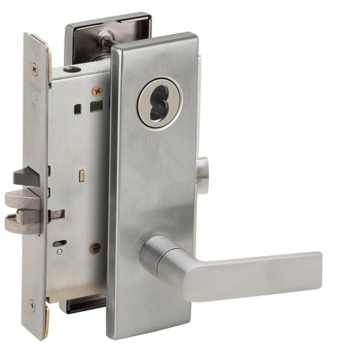 Mortise Lock Satin Stainless Steel Antimicrobial Coated