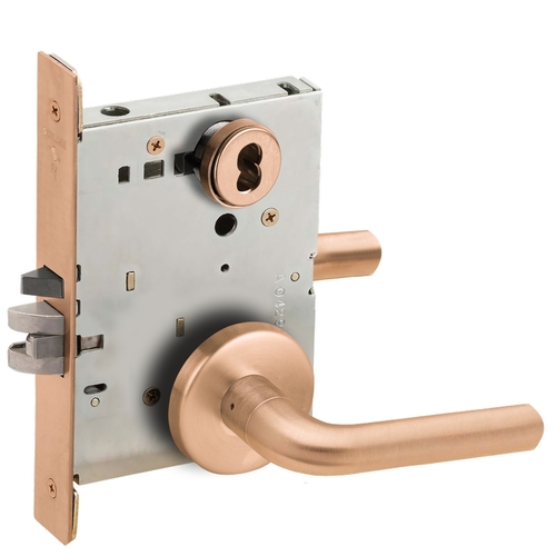 Mortise Lock Satin Bronze Clear Coated